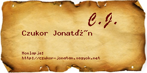 Czukor Jonatán névjegykártya